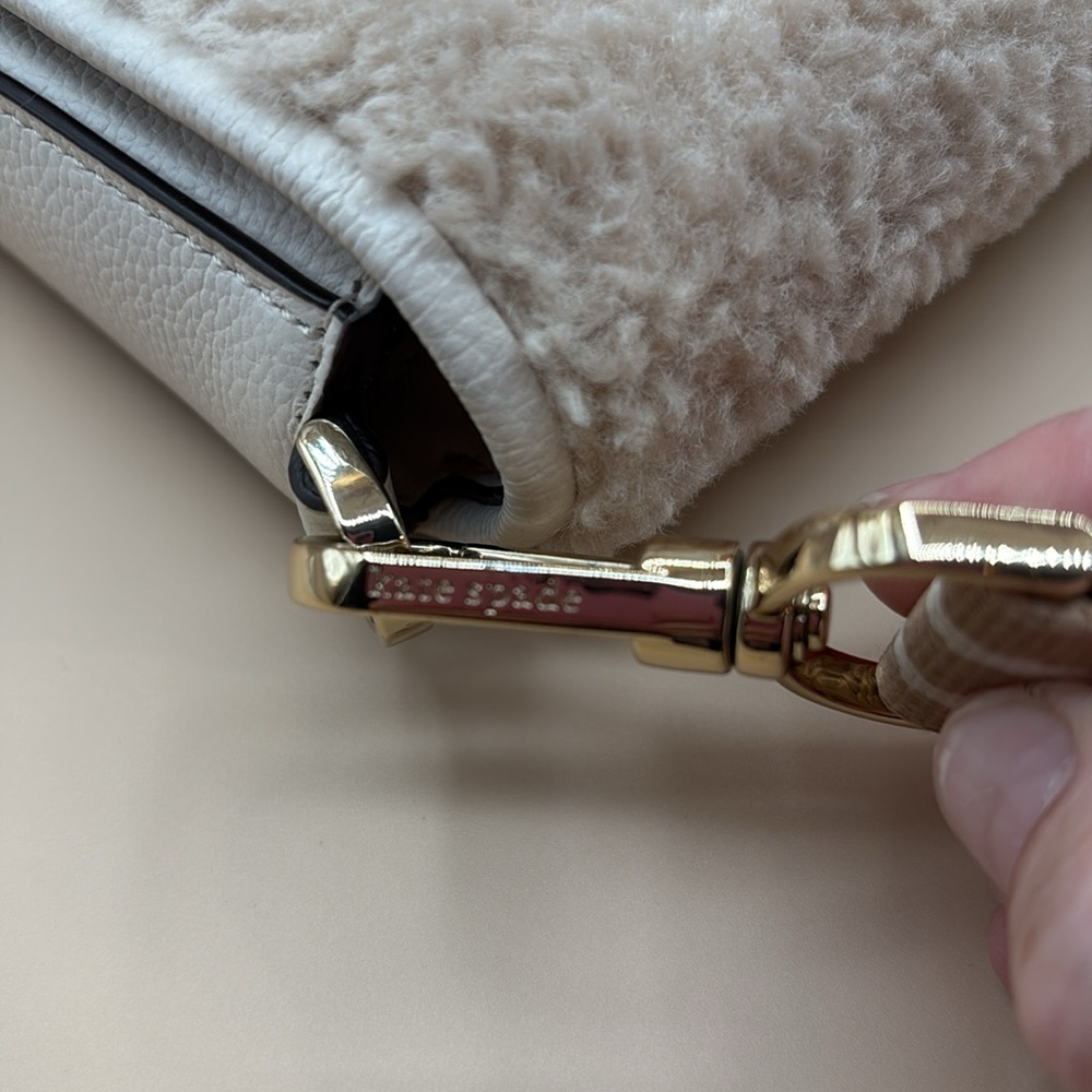 Kate Spade Rosie Faux Shearling Crossbody Bag EUC - Picture 6 of 6